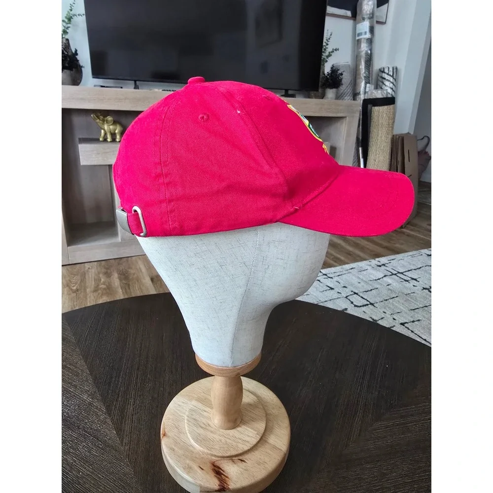 British and Irish Lions Rugby Red Embroidered Crest Adjustable Baseball Hat Cap